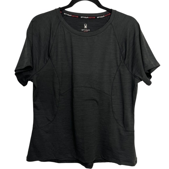 Spyder Tops - Spyder Active Women's Black Performance T-Shirt XL Stretch Short Sleeve Athletic